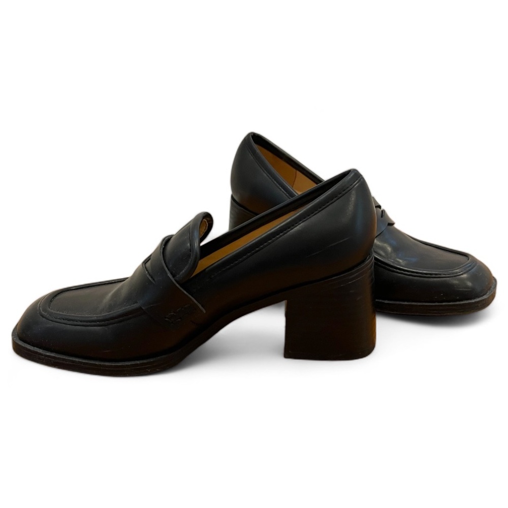 Nine West Anessia Block Heel Penny Loafer in Cognac